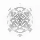 A basic tattoo design that is similar to the ensō circle, but a figure of 8. It should just be the symbol with a white b tattoo design idea