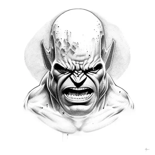 hulk manacled tattoo design idea