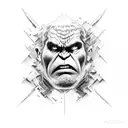 hulk manacled tattoo design idea