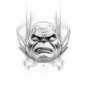 hulk manacled tattoo design idea