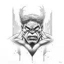 hulk manacled tattoo design idea