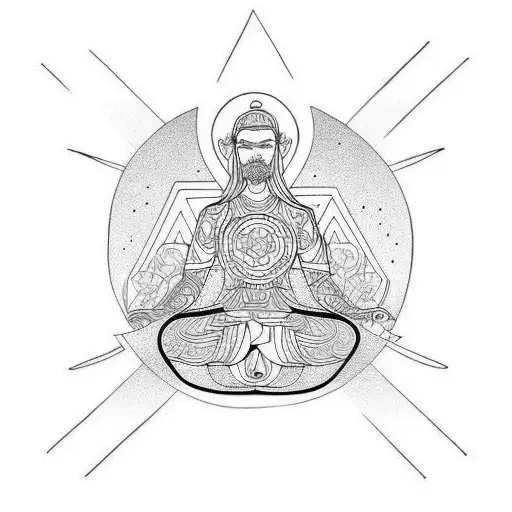 inner peace tattoo design idea