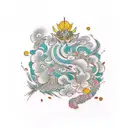 inner peace tattoo design idea