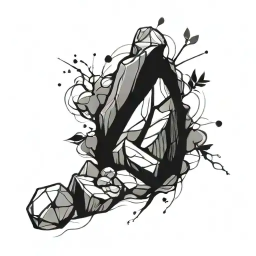 rocks tattoo design idea