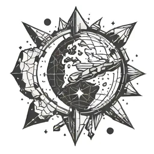 Incorporate elements of time, science, and space into a meteorite tattoo design to showcase the client's love for exploration and discovery tattoo design idea