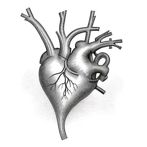 Heart stencil tattoo design idea