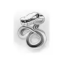 snake around sword  tattoo design idea