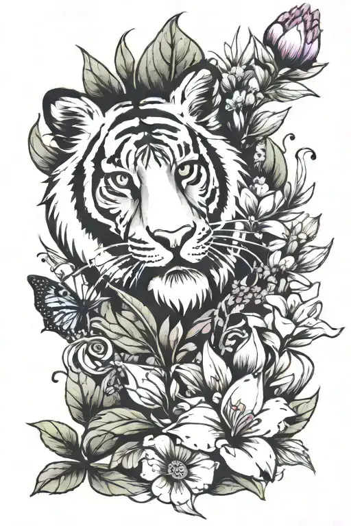 Tiger lily and dandy lion from alice in wonderland, livingstone daisy, scottish thistle, frangipani tattoo design idea