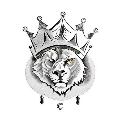 Two headed Bald Eagle with a Crown, and a chest armor with a lion on it.  tattoo design idea