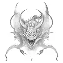 Samurai sword with a dragon wrapped around it tattoo design idea