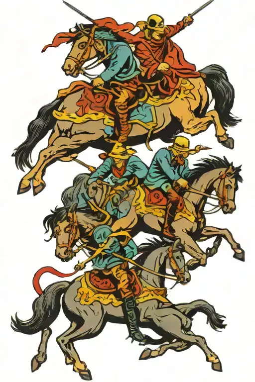 4 horsemen of the apocalypse tattoo design idea