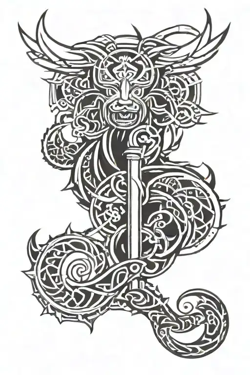norse, firefighter tattoo design idea