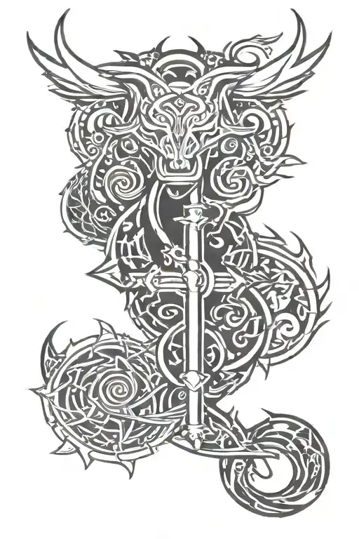 norse, firefighter tattoo design idea