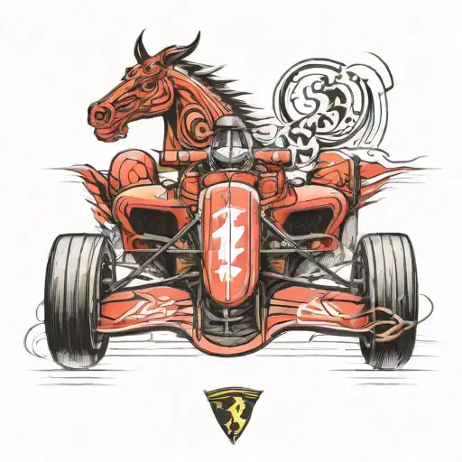 f1 Ferrari  tattoo design idea