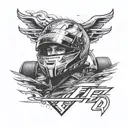 Sebastian Vettel f1 tattoo design idea