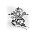 firefighter  tattoo design idea