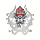 firefighter  tattoo design idea