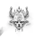 Twin flame  tattoo design idea