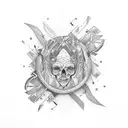 Twin flame  tattoo design idea