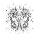 Twin flame  tattoo design idea