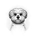 dog Maltese tattoo design idea