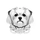 dog Maltese tattoo design idea