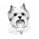 dog Maltese tattoo design idea