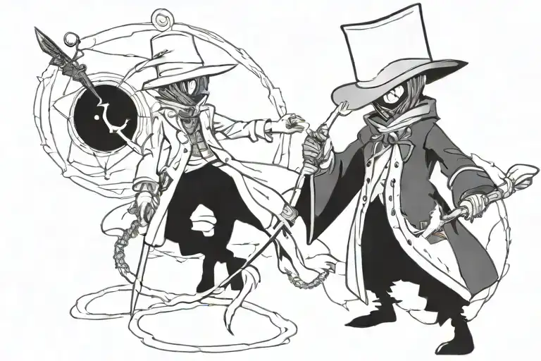 bloodborne hunters mark tattoo design idea