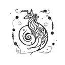 An elegant henna-inspired Capricorn constellation tattoo with stars, representing a mother's dedication to maintaining mental health tattoo design idea