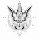 anubis y horus tattoo design idea