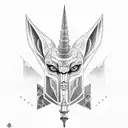 anubis y horus tattoo design idea