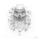 estrela flash tattoo design idea