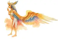 Egyptian goddess Isis full body standing  tattoo design idea