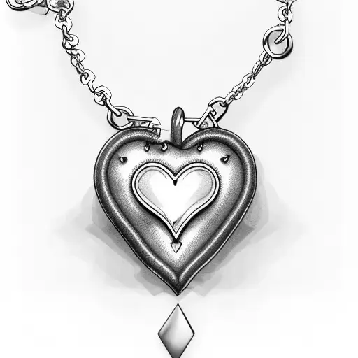 minimal heart charm ankle bracelet tattoo design idea