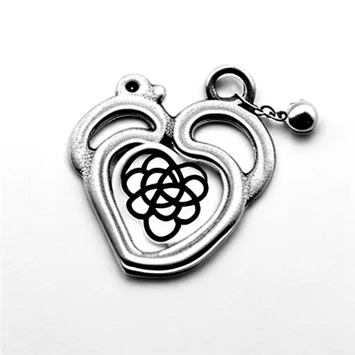 minimal heart charm ankle bracelet tattoo design idea