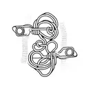 minimal heart charm ankle bracelet tattoo design idea
