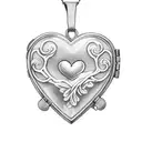 heart locket anklet tattoo design idea
