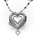 heart locket anklet with chain links tattoo design idea