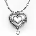 heart locket anklet with chain links tattoo design idea