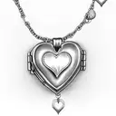 heart locket anklet with chain links tattoo design idea