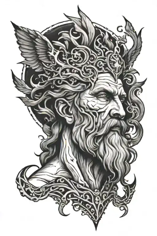 zeus tesla tattoo design idea
