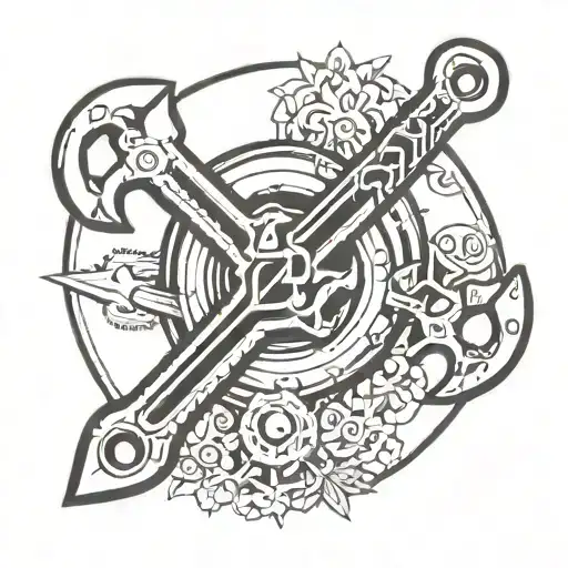 wrench tattoo design idea