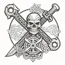 wrench tattoo design idea