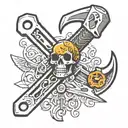 wrench tattoo design idea