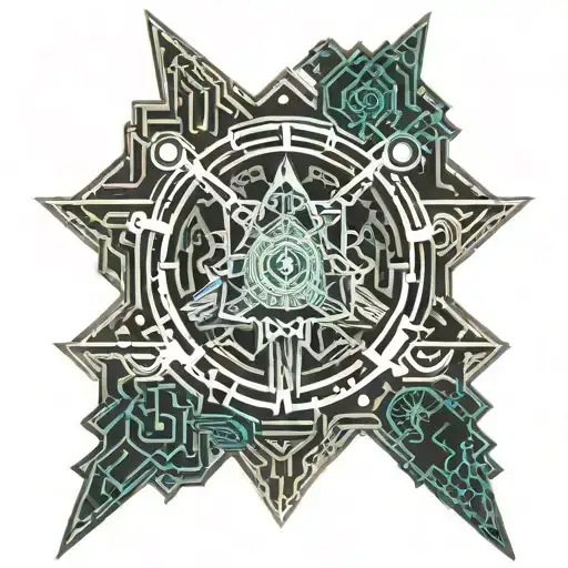 heaven vs hell tattoo design idea