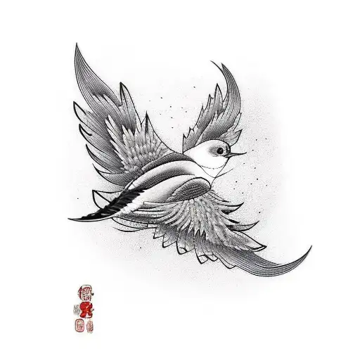 Swallow Bird tattoo design idea