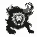 kronos, ashes, insignias, mitology, gods, lions, army tattoo design idea
