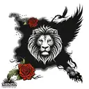 kronos, ashes, insignias, mitology, gods, lions, army tattoo design idea