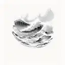 Ocean Wave tattoo design idea