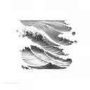 Ocean Wave tattoo design idea